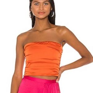 Rae Strapless Top in Tangerine NBD size medium